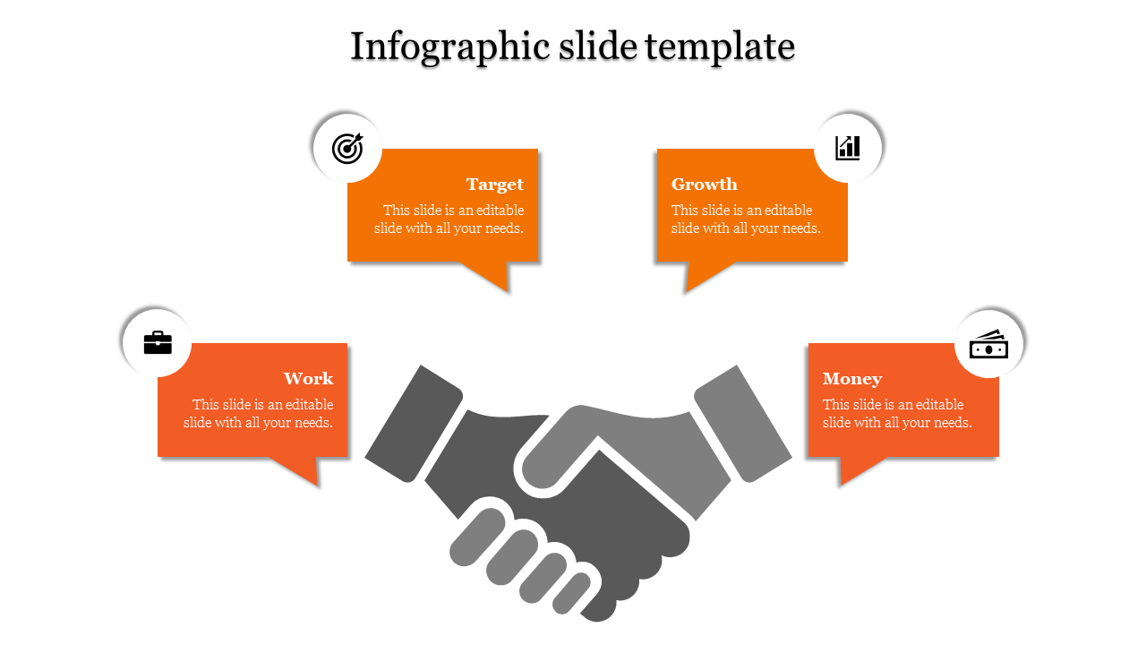 Infographic slide template-Orange